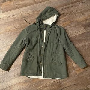 WOMENs hunter green utility jacket